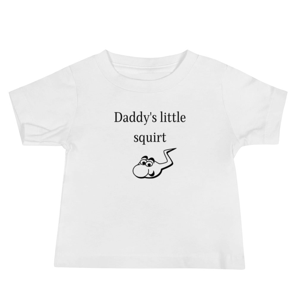 Baby Jersey Short Sleeve Tee - Daddy's little squirt